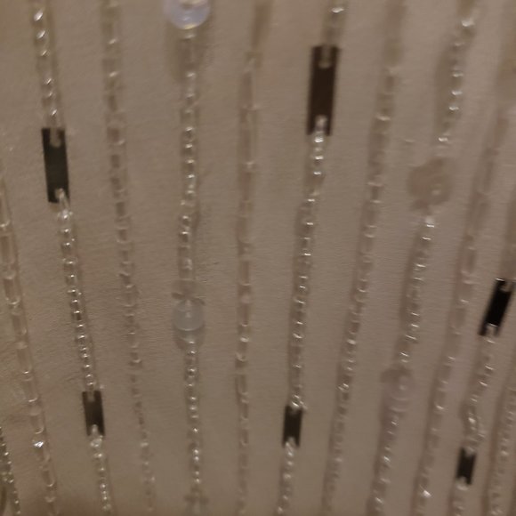 NEW Without Tags- Parker Sheer Beaded A-line Silk Top - Picture 7 of 9